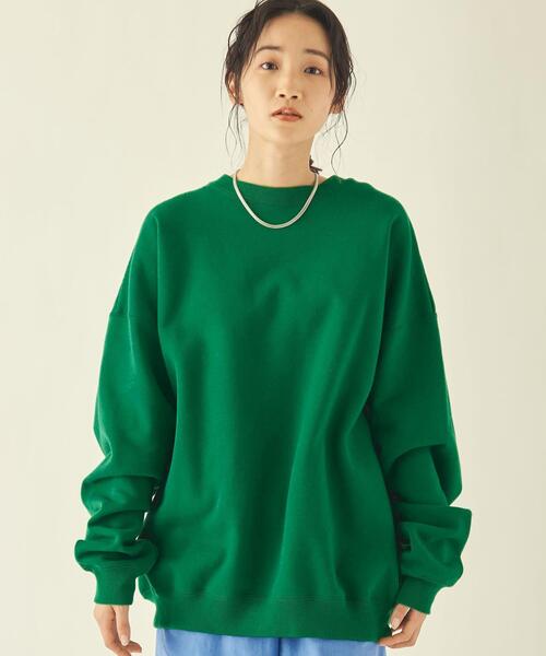 info. BEAUTY&YOUTH（インフォビューティアンドユース）の「【WEB限定】 ＜info. BEAUTY&YOUTH＞ スーパービッグ スウェット（スウェット・メンズ・コバルトブルー/パープル/レッド/ライム/ブラック/オリーブ/ベージュ/グレー/ホワイト/ダークブラウン/ケリー/ライラック/ターコイズブルー/ブラウン/ライトピンク/ダークグレー/その他1/その他2/ロイヤルブルー/クリーム・L/M/XL）」の19枚目の写真