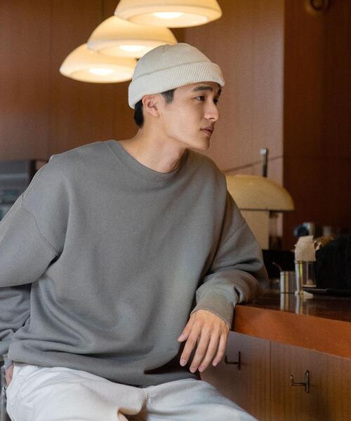 info. BEAUTY&YOUTH（インフォビューティアンドユース）の「【WEB限定】 ＜info. BEAUTY&YOUTH＞ スーパービッグ スウェット（スウェット・メンズ・コバルトブルー/パープル/レッド/ライム/ブラック/オリーブ/ベージュ/グレー/ホワイト/ダークブラウン/ケリー/ライラック/ターコイズブルー/ブラウン/ライトピンク/ダークグレー/その他1/その他2/ロイヤルブルー/クリーム・L/M/XL）」の6枚目の写真