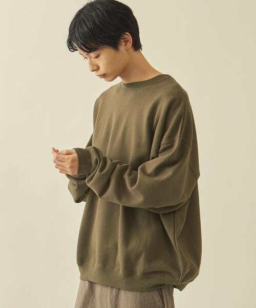 info. BEAUTY&YOUTH（インフォビューティアンドユース）の「【WEB限定】 ＜info. BEAUTY&YOUTH＞ スーパービッグ スウェット（スウェット・メンズ・コバルトブルー/パープル/レッド/ライム/ブラック/オリーブ/ベージュ/グレー/ホワイト/ダークブラウン/ケリー/ライラック/ターコイズブルー/ブラウン/ライトピンク/ダークグレー/その他1/その他2/ロイヤルブルー/クリーム・L/M/XL）」の9枚目の写真