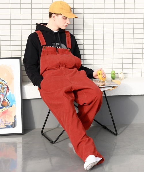 ⭐︎K-FACTORY NOBUO IKEDA⭐︎ ワッペン オーバーオール　レッド ⭐︎K-FACTORY NOBUO IKEDA⭐︎ ワッペン オーバーオール レッド