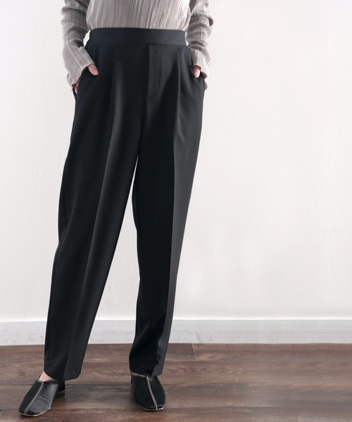 classicalelf(クラシカルエルフ)の「センタープレステーパードパンツ(スラックス・レディース・ブラック/モカ/ホワイト系その他/グレイッシュベージュ・SMALL/MEDIUM/LARGE/X-LARGE)」の21枚目の写真