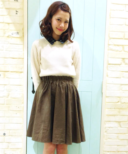 Kastane(カスタネ)の「【Kastane】Wタックスカート(スカート・レディース・ベージュ/ブラック/カーキ/レッド/その他/その他1/その他2・FREE)」の4枚目の写真