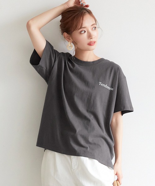 coca（coca）（コカ）の「アソートデザインボックスTシャツ（Tシャツ/カットソー・レディース・ホワイト/チャコールグレー/ホワイト系その他2/ホワイト系その他/グリーン/ベージュ系その他・ONE SIZE）」の5枚目の写真
