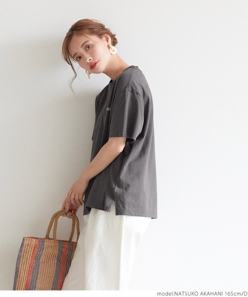 coca（coca）（コカ）の「アソートデザインボックスTシャツ（Tシャツ/カットソー・レディース・ホワイト/チャコールグレー/ホワイト系その他2/ホワイト系その他/グリーン/ベージュ系その他・ONE SIZE）」の14枚目の写真