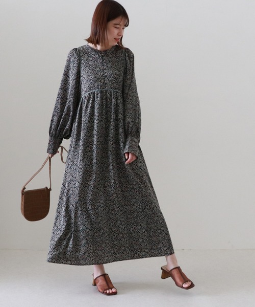 セール パイピングアクセントリバティドレス ワンピース Cheek チーク のファッション通販 Zozotown