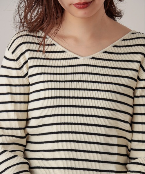 natural couture(ナチュラルクチュール)の「【WEB限定カラー有り】前後2WAY袖口レースニット(ニット/セーター・レディース・ブラック/アイボリー/ミント/ラベンダー/その他1/その他2/ライトベージュ・FREE)」の22枚目の写真