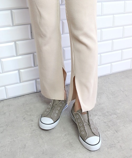 moz（モズ）の「moz(モズ)ひも無しキャンバススニーカー（スニーカー・レディース・ブラック/ベージュ/グレー/ラベンダー・22.5cm/23.5cm/24.5cm/23.0cm/24.0cm）」の7枚目の写真