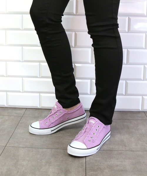 moz（モズ）の「moz(モズ)ひも無しキャンバススニーカー（スニーカー・レディース・ブラック/ベージュ/グレー/ラベンダー・22.5cm/23.5cm/24.5cm/23.0cm/24.0cm）」の6枚目の写真