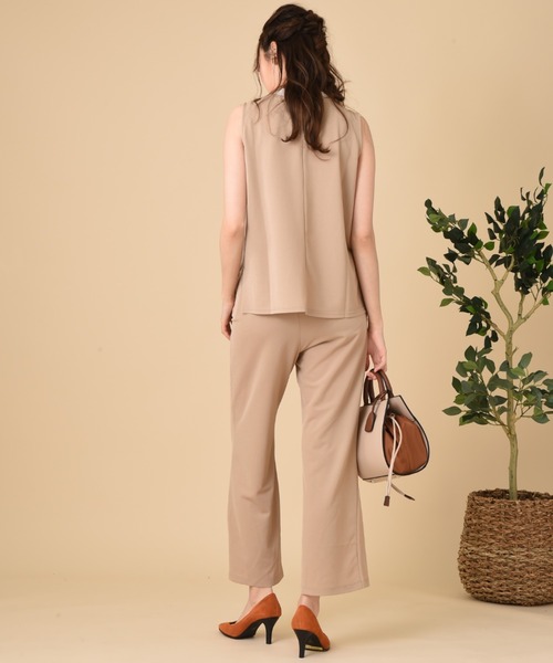 INTERPLANET（インタープラネット）の「オニカノコ前後異素材切替プルオーバー（Tシャツ/カットソー・レディース・ベージュ/グレイッシュベージュ/ネイビー・FREE）」の14枚目の写真