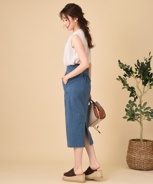 INTERPLANET（インタープラネット）の「オニカノコ前後異素材切替プルオーバー（Tシャツ/カットソー・レディース・ベージュ/グレイッシュベージュ/ネイビー・FREE）」の22枚目の写真