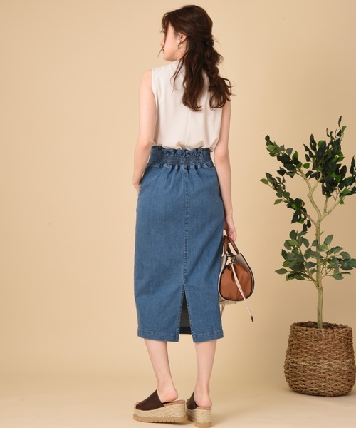 INTERPLANET（インタープラネット）の「オニカノコ前後異素材切替プルオーバー（Tシャツ/カットソー・レディース・ベージュ/グレイッシュベージュ/ネイビー・FREE）」の20枚目の写真