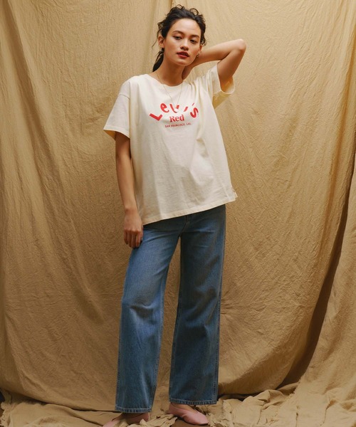 Levi's RED（リーバイスレッド）の「Levi's(R)RED SS BOYFRIEND TEE LEVI'S RED LOGO TEE（Tシャツ/カットソー・レディース・マルチ・M/S）」の2枚目の写真