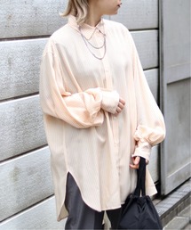 J-キュプラストライプシャツ