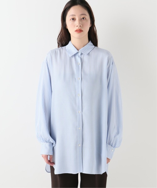 JOINT WORKS（ジョイントワークス）の「J-キュプラストライプシャツ（シャツ/ブラウス・レディース・ベージュ/ピンク/サックスブルー・FREE）」の19枚目の写真