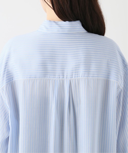 JOINT WORKS（ジョイントワークス）の「J-キュプラストライプシャツ（シャツ/ブラウス・レディース・ベージュ/ピンク/サックスブルー・FREE）」の6枚目の写真