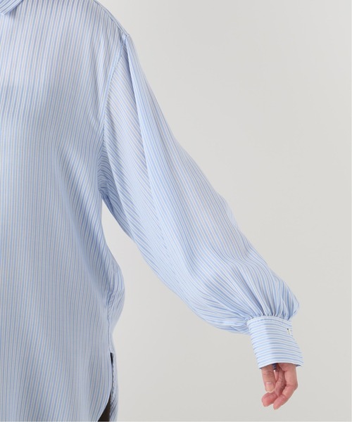 JOINT WORKS（ジョイントワークス）の「J-キュプラストライプシャツ（シャツ/ブラウス・レディース・ベージュ/ピンク/サックスブルー・FREE）」の14枚目の写真