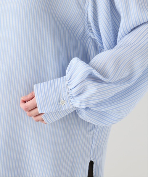 JOINT WORKS（ジョイントワークス）の「J-キュプラストライプシャツ（シャツ/ブラウス・レディース・ベージュ/ピンク/サックスブルー・FREE）」の11枚目の写真