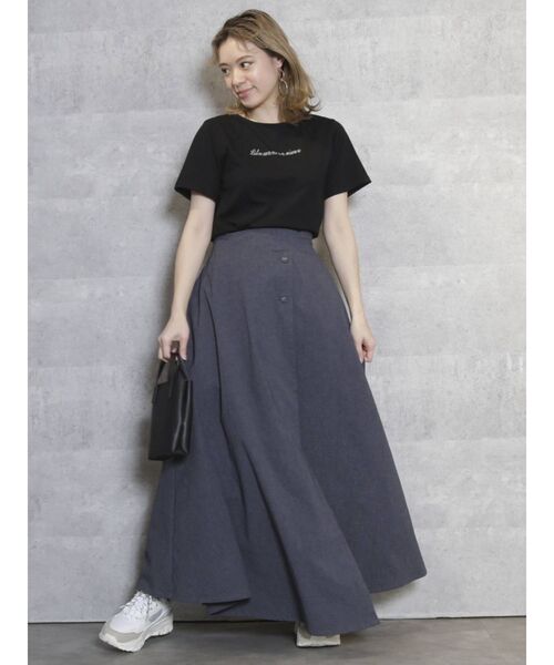 dazzlin（ダズリン）の「サイドプチポイントTシャツ（Tシャツ/カットソー・レディース・ブラック/オフホワイト/ブルー・FREE）」の10枚目の写真