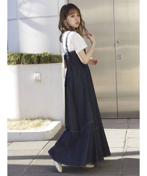 dazzlin（ダズリン）の「サイドプチポイントTシャツ（Tシャツ/カットソー・レディース・ブラック/オフホワイト/ブルー・FREE）」の14枚目の写真