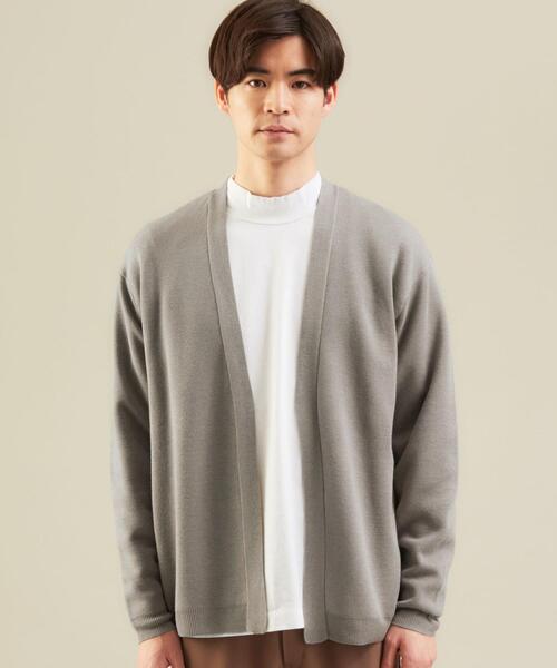 green label relaxing（グリーンレーベルリラクシング）の「＜ 機能 / 手洗い可 ＞ CM ポリシルク ミラノ イージー カーディガン（カーディガン/ボレロ・メンズ・グレー/ネイビー/ダークグリーン・LARGE/SMALL/MEDIUM）」の19枚目の写真
