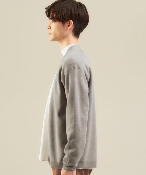 green label relaxing（グリーンレーベルリラクシング）の「＜ 機能 / 手洗い可 ＞ CM ポリシルク ミラノ イージー カーディガン（カーディガン/ボレロ・メンズ・グレー/ネイビー/ダークグリーン・LARGE/SMALL/MEDIUM）」の20枚目の写真
