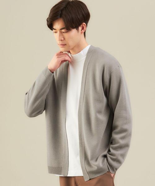 green label relaxing（グリーンレーベルリラクシング）の「＜ 機能 / 手洗い可 ＞ CM ポリシルク ミラノ イージー カーディガン（カーディガン/ボレロ・メンズ・グレー/ネイビー/ダークグリーン・LARGE/SMALL/MEDIUM）」の13枚目の写真