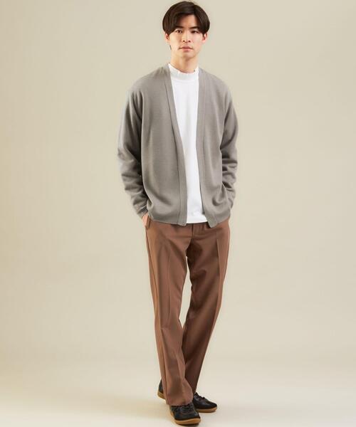 green label relaxing（グリーンレーベルリラクシング）の「＜ 機能 / 手洗い可 ＞ CM ポリシルク ミラノ イージー カーディガン（カーディガン/ボレロ・メンズ・グレー/ネイビー/ダークグリーン・LARGE/SMALL/MEDIUM）」の14枚目の写真