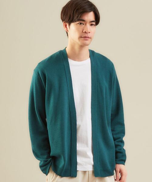 green label relaxing（グリーンレーベルリラクシング）の「＜ 機能 / 手洗い可 ＞ CM ポリシルク ミラノ イージー カーディガン（カーディガン/ボレロ・メンズ・グレー/ネイビー/ダークグリーン・LARGE/SMALL/MEDIUM）」の15枚目の写真