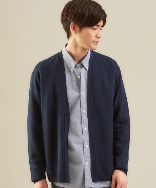 green label relaxing（グリーンレーベルリラクシング）の「＜ 機能 / 手洗い可 ＞ CM ポリシルク ミラノ イージー カーディガン（カーディガン/ボレロ・メンズ・グレー/ネイビー/ダークグリーン・LARGE/SMALL/MEDIUM）」の16枚目の写真