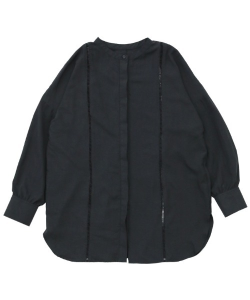select MOCA(セレクトモカ)の「2021 SS ハシゴレーススイッチングバンドカラーブラウス(シャツ/ブラウス・レディース・ブラック/オフホワイト/ブルー・FREE)」の17枚目の写真