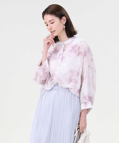 HONEYSUCKLE ROSE（ハニーサックルローズ）の「【HONEYSUCKLE ROSE】シアータイダイシャツ（シャツ/ブラウス・レディース・ブルー/ベージュ/ピンク・M/L）」の16枚目の写真