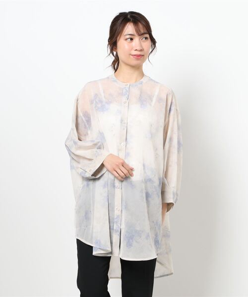 HONEYSUCKLE ROSE（ハニーサックルローズ）の「【HONEYSUCKLE ROSE】シアータイダイシャツ（シャツ/ブラウス・レディース・ブルー/ベージュ/ピンク・M/L）」の15枚目の写真