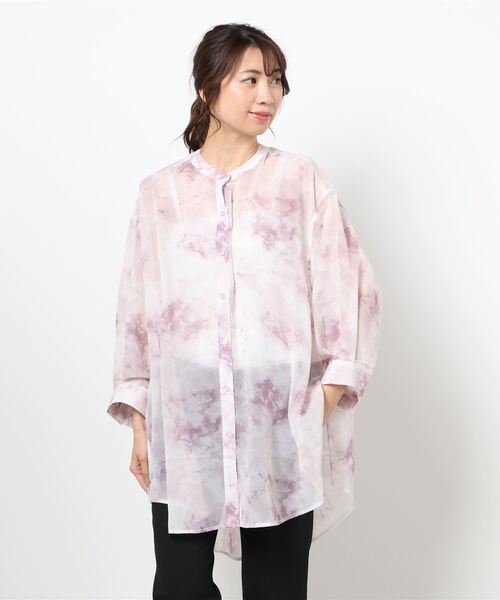 HONEYSUCKLE ROSE（ハニーサックルローズ）の「【HONEYSUCKLE ROSE】シアータイダイシャツ（シャツ/ブラウス・レディース・ブルー/ベージュ/ピンク・M/L）」の20枚目の写真