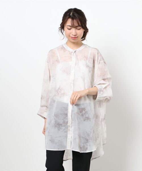 HONEYSUCKLE ROSE（ハニーサックルローズ）の「【HONEYSUCKLE ROSE】シアータイダイシャツ（シャツ/ブラウス・レディース・ブルー/ベージュ/ピンク・M/L）」の10枚目の写真