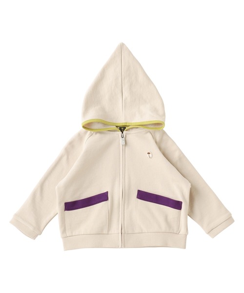 moimoln（モイモルン）の「フード付きクリップライトブルゾン（ブルゾン・キッズ・イエロー/ベージュ・110cm/120cm/90cm/100cm/130cm）」の2枚目の写真