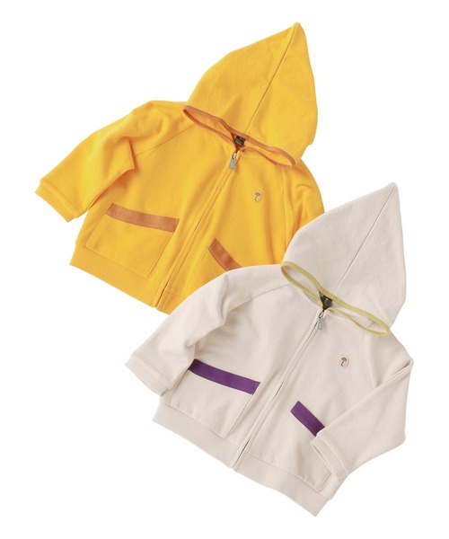 moimoln（モイモルン）の「フード付きクリップライトブルゾン（ブルゾン・キッズ・イエロー/ベージュ・110cm/120cm/90cm/100cm/130cm）」の10枚目の写真
