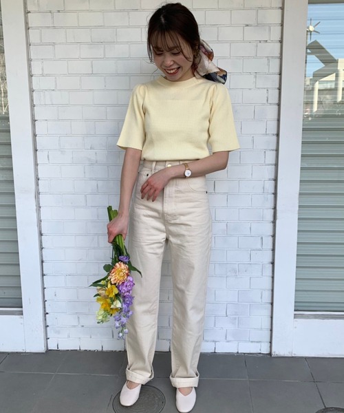 Sygne.(シーニュ)の「【Sygne. 】テレコトップス(Tシャツ/カットソー・レディース・オフホワイト/イエロー/サックスブルー・FREE)」の11枚目の写真