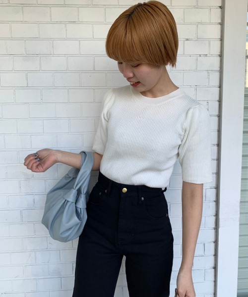 Sygne.(シーニュ)の「【Sygne. 】テレコトップス(Tシャツ/カットソー・レディース・オフホワイト/イエロー/サックスブルー・FREE)」の16枚目の写真