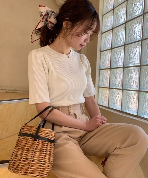 Sygne.(シーニュ)の「【Sygne. 】テレコトップス(Tシャツ/カットソー・レディース・オフホワイト/イエロー/サックスブルー・FREE)」の21枚目の写真