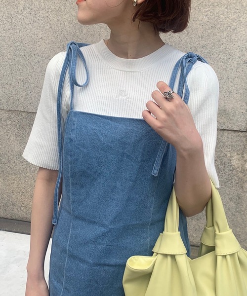 Sygne.(シーニュ)の「【Sygne. 】テレコトップス(Tシャツ/カットソー・レディース・オフホワイト/イエロー/サックスブルー・FREE)」の19枚目の写真