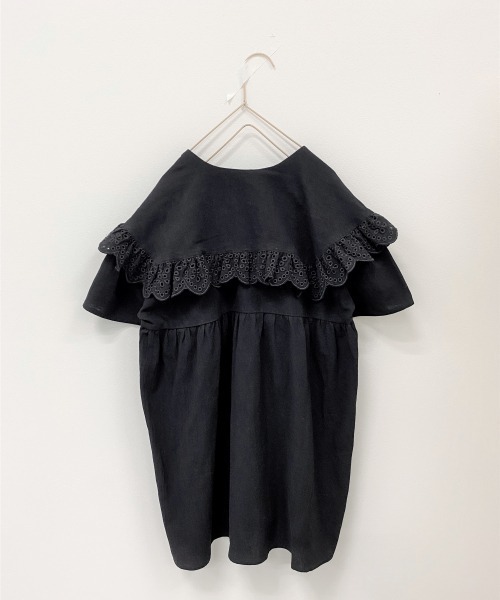 LOWRYS FARM（ローリーズファーム）の「コットンレースカラーワンピース　942859（ワンピース・キッズ・ブラック/カーキ/キナリ・110/140/120/150/130）」の7枚目の写真