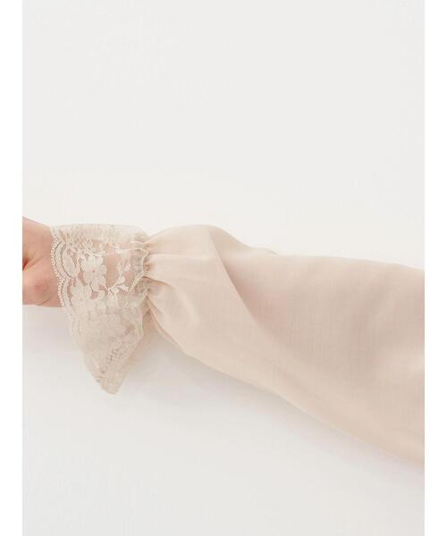 earth music&ecology（アースミュージックアンドエコロジー）の「袖レースシアーチュニック ＊（Tシャツ/カットソー・レディース・ベージュ/サックスブルー/ミント/ブラウン・FREE）」の17枚目の写真