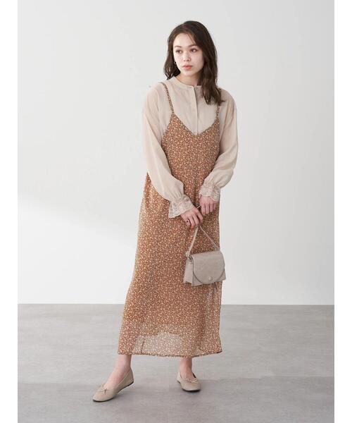 earth music&ecology（アースミュージックアンドエコロジー）の「袖レースシアーチュニック ＊（Tシャツ/カットソー・レディース・ベージュ/サックスブルー/ミント/ブラウン・FREE）」の18枚目の写真