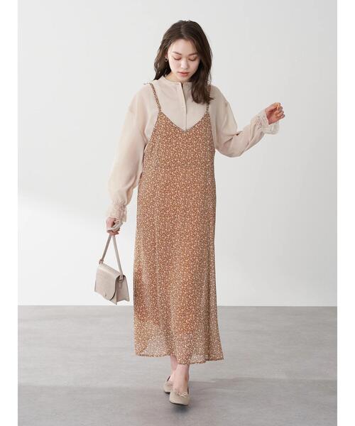 earth music&ecology（アースミュージックアンドエコロジー）の「袖レースシアーチュニック ＊（Tシャツ/カットソー・レディース・ベージュ/サックスブルー/ミント/ブラウン・FREE）」の19枚目の写真