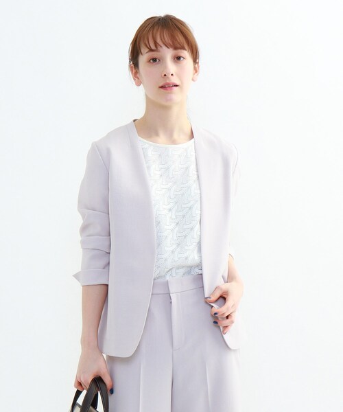 ◆【洗える/UVケア/接触冷感/吸水速乾】ノーカラージャケット