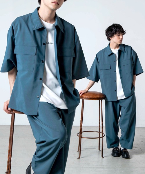 WEGO（ウィゴー）の「WEGO/アーバンカラーフラップポケットシャツ（シャツ/ブラウス・メンズ・ブラック/ベージュ/カーキ/ブルー系その他/ダークグリーン/ワイン/ブラウン・MEDIUM/LARGE）」の6枚目の写真