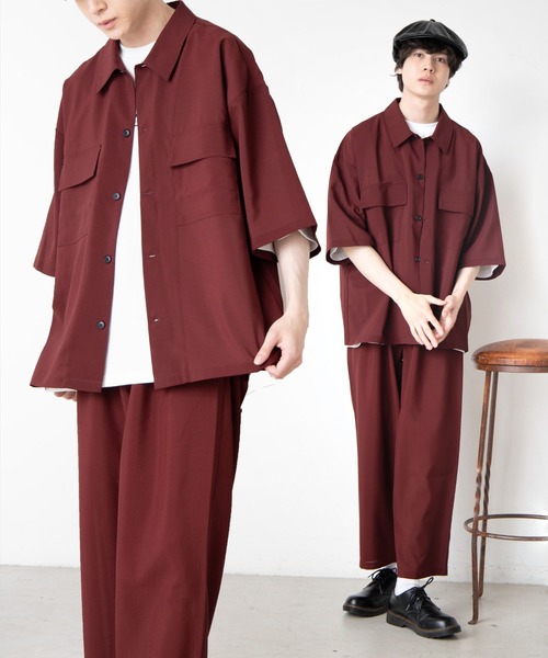 WEGO（ウィゴー）の「WEGO/アーバンカラーフラップポケットシャツ（シャツ/ブラウス・メンズ・ブラック/ベージュ/カーキ/ブルー系その他/ダークグリーン/ワイン/ブラウン・MEDIUM/LARGE）」の7枚目の写真