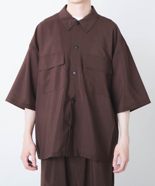 WEGO（ウィゴー）の「WEGO/アーバンカラーフラップポケットシャツ（シャツ/ブラウス・メンズ・ブラック/ベージュ/カーキ/ブルー系その他/ダークグリーン/ワイン/ブラウン・MEDIUM/LARGE）」の8枚目の写真