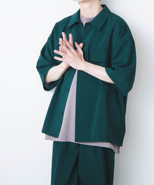 WEGO（ウィゴー）の「WEGO/アーバンカラーフラップポケットシャツ（シャツ/ブラウス・メンズ・ブラック/ベージュ/カーキ/ブルー系その他/ダークグリーン/ワイン/ブラウン・MEDIUM/LARGE）」の15枚目の写真