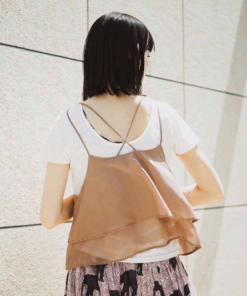 fort point（フォーポイント）の「【C-FORT POINT】キャミソール（無地/タイダイ柄)Ｔシャツセット（セットアップ）（アンサンブル・レディース・ベージュ/グレー/ライトブラウン/ライトベージュ/ブラック・MEDIUM/LARGE）」の16枚目の写真